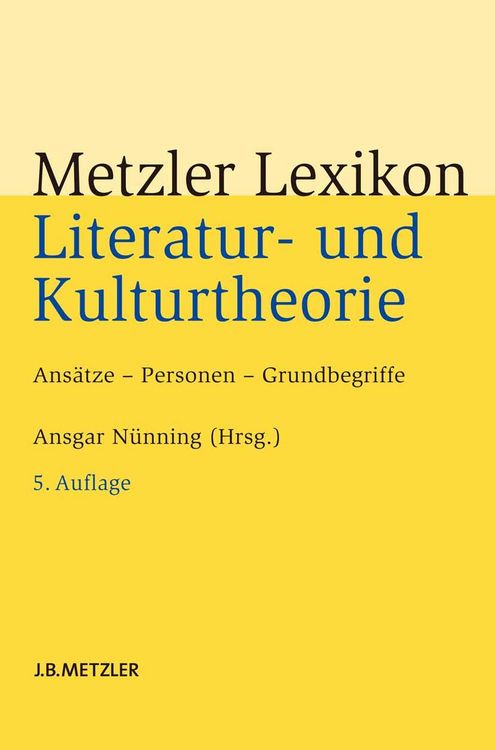 Produktbild: Metzler Lexikon Literatur- und Kulturtheorie