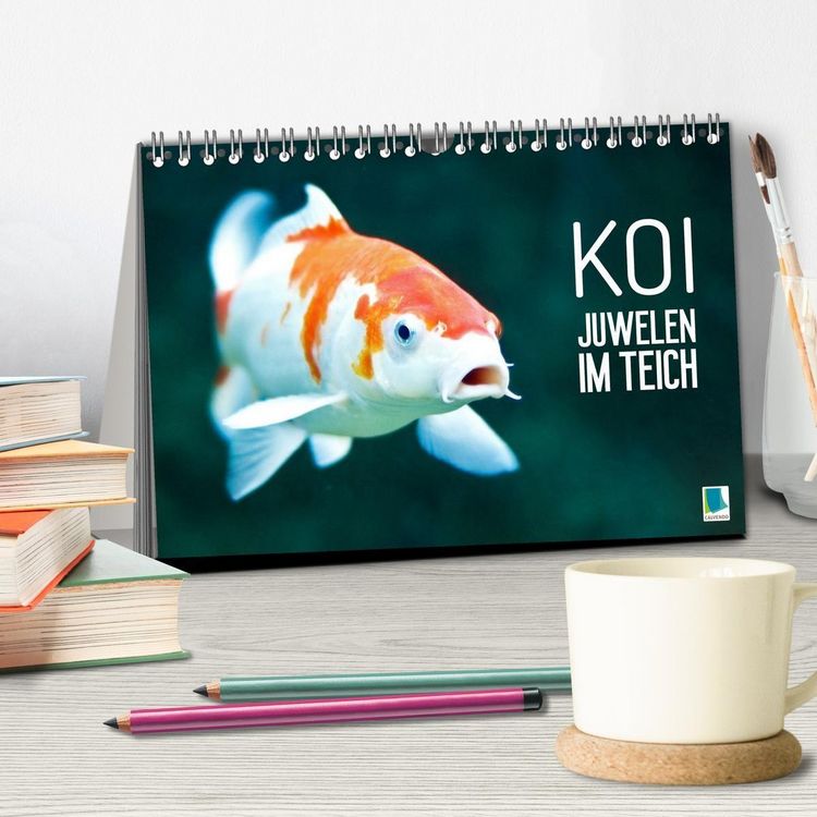 Produktbild: Koi: Juwelen im Teich (Tischkalender 2027 DIN A5 quer), CALVENDO Monatskalender