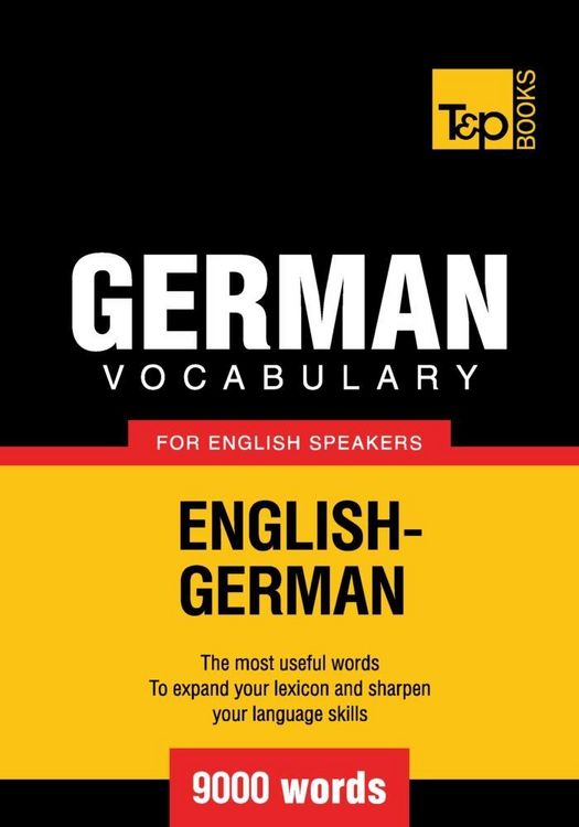 Produktbild: German vocabulary for English speakers - 9000 words