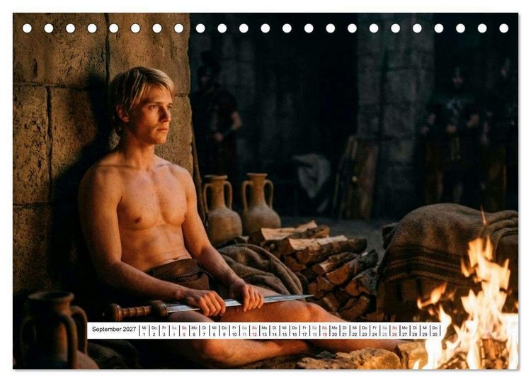 Produktbild: Echte Kerle &ndash; Gladiatoren (Tischkalender 2027 DIN A5 quer), CALVENDO Monatskalender