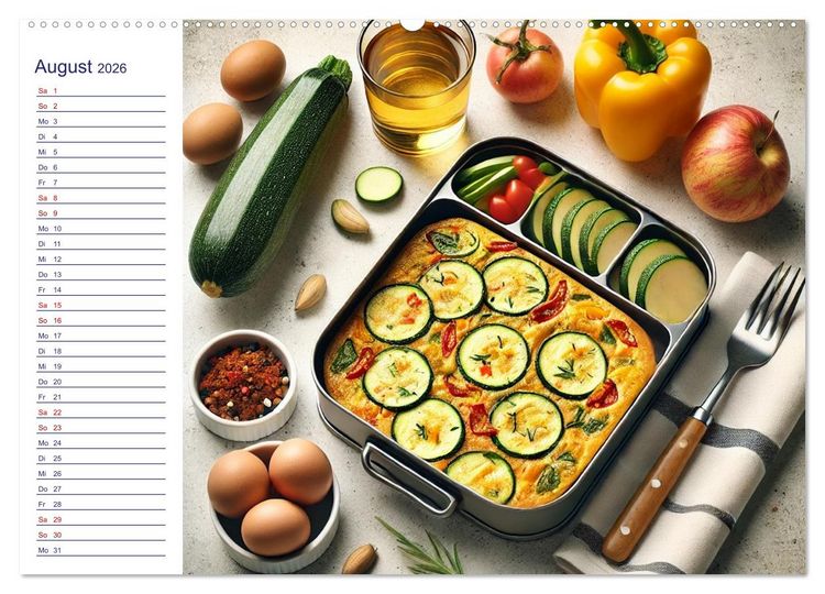 Produktbild: Lunchpaket Love - Einfach, lecker, gesund (hochwertiger Premium Wandkalender 2026 DIN A2 quer), Kunstdruck in Hochglanz