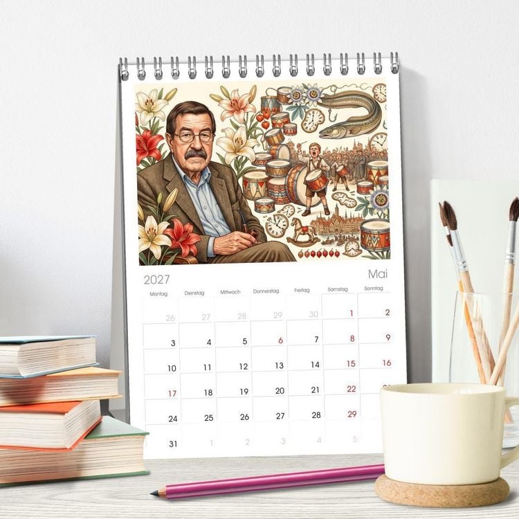 Produktbild: Tischplaner 2027 - Literarische Stimmen ihrer Zeit (A5 Tischkalender zum Aufstellen) CALVENDO