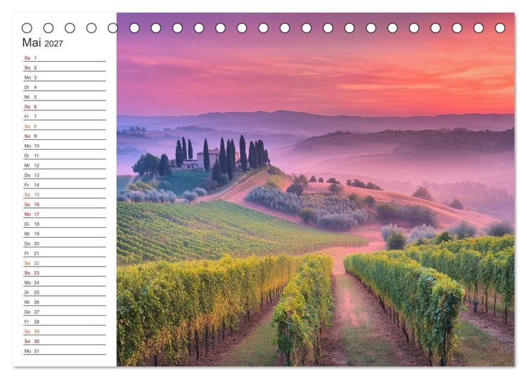 Produktbild: Zwischen Reben und Himmel (Tischkalender 2027 DIN A5 quer), CALVENDO Monatskalender