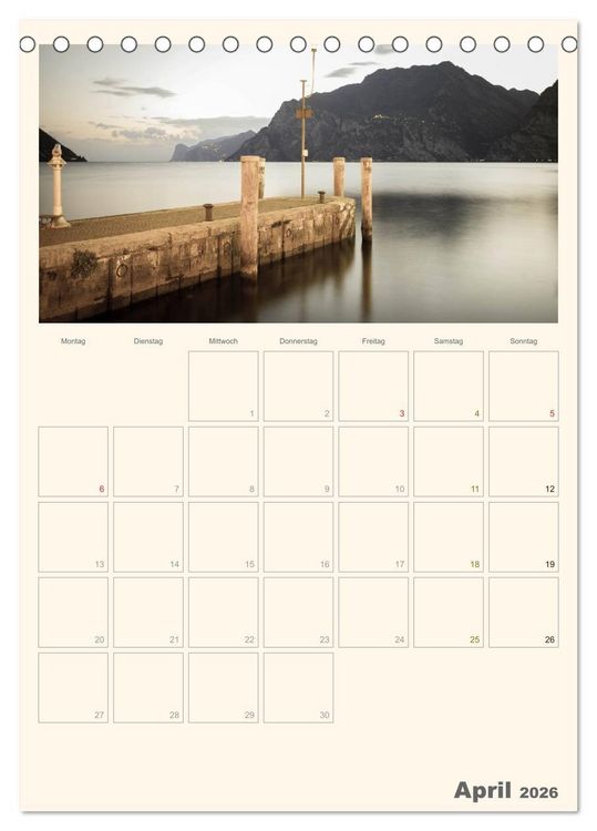 Produktbild: Der Gardasee im Norden 2026 (Tischkalender 2026 DIN A5 hoch), CALVENDO Monatskalender