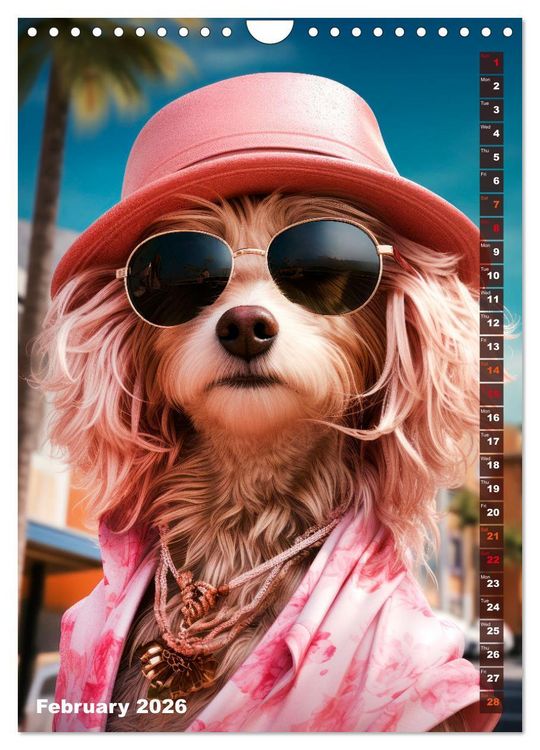 Produktbild: Stylish Dogs (Wall Calendar 2026 DIN A4 portrait), CALVENDO 12 Month Wall Calendar