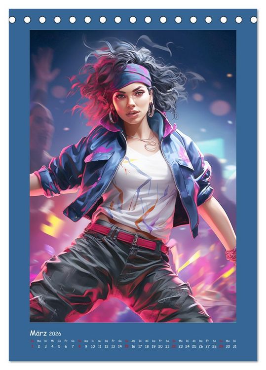 Produktbild: Urban Dancer. Streetstyle-Szene-Illustrationen (Tischkalender 2026 DIN A5 hoch), CALVENDO Monatskalender