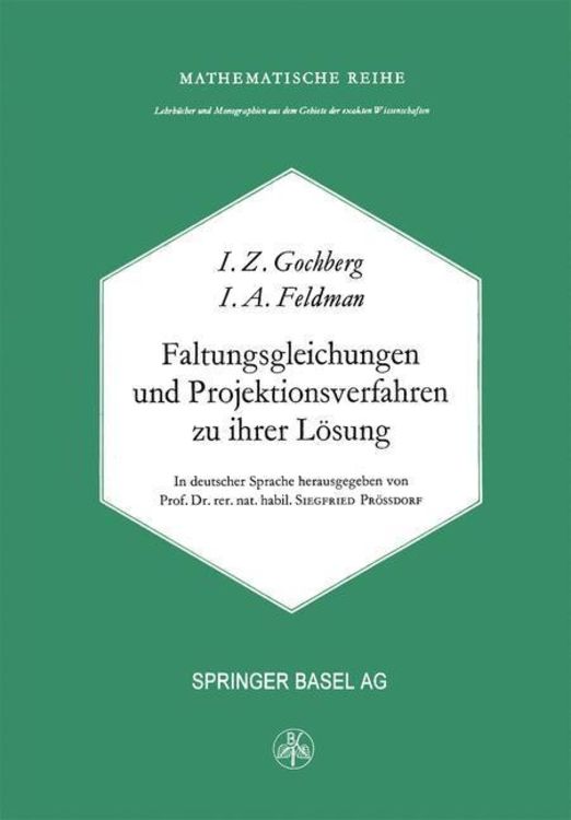 Produktbild: Faltungsgleichungen und Projektionsverfahren zu ihrer L&ouml;sung