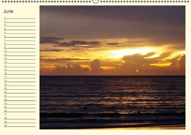 Produktbild: Colours by the sea / Birthday Calendar / UK-Version (Wall Calendar perpetual DIN A2 Landscape)