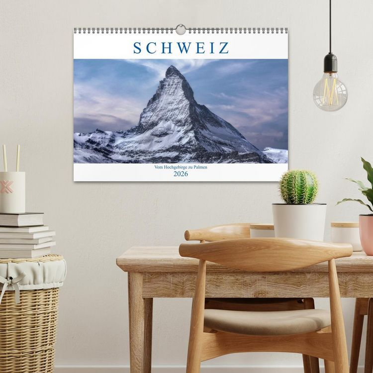 Produktbild: Schweiz - Vom Hochgebirge zu Palmen (Wandkalender 2026 DIN A3 quer), CALVENDO Monatskalender