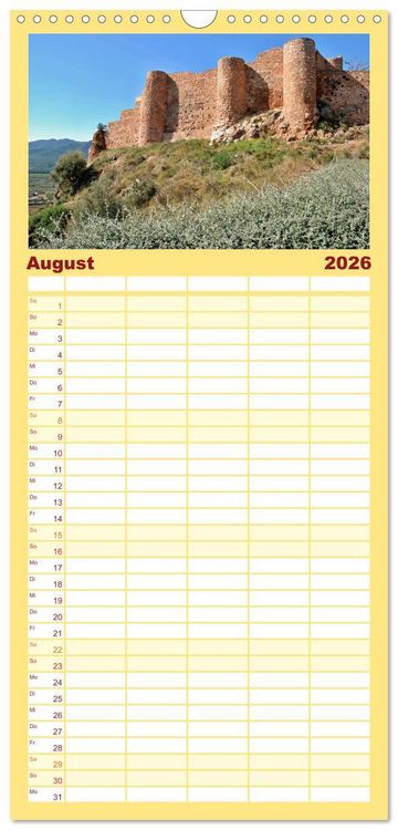 Produktbild: Familienplaner 2026 - Castellon die etwas andere Provinz mit 5 Spalten (Wandkalender, 21 x 45 cm) CALVENDO