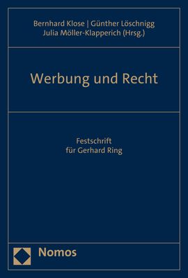 Produktbild: Werbung und Recht