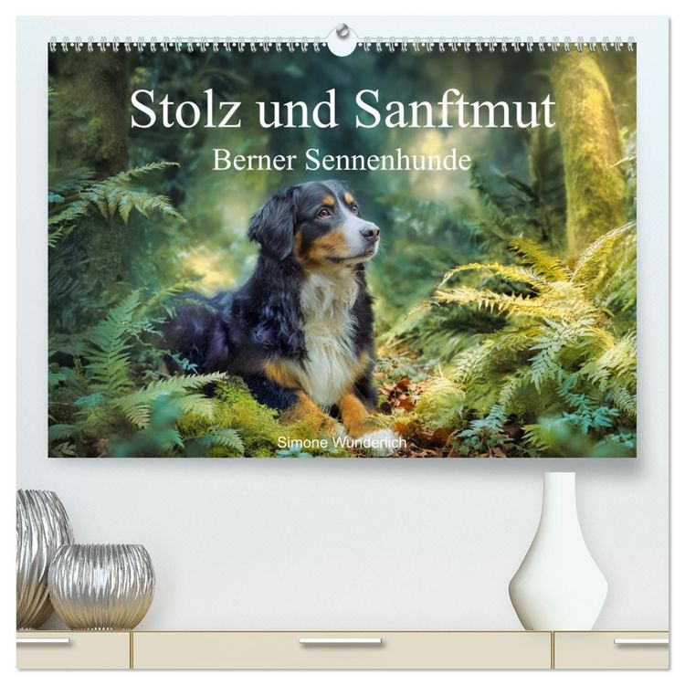 Produktbild: Stolz und Sanftmut - Berner Sennenhunde (hochwertiger Premium Wandkalender 2027 DIN A2 quer), Kunstdruck in Hochglanz