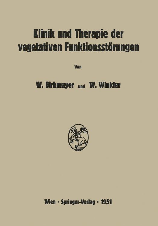 Produktbild: Klinik und Therapie der vegetativen Funktionsst&ouml;rungen
