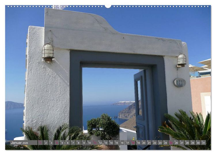 Produktbild: Santorini - Insel ewiger Liebe (hochwertiger Premium Wandkalender 2026 DIN A2 quer), Kunstdruck in Hochglanz