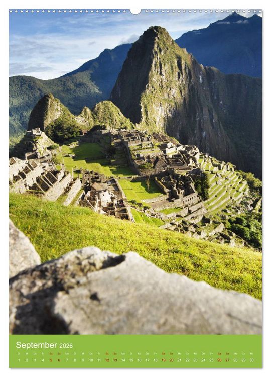 Produktbild: Erlebe mit mir Machu Picchu (hochwertiger Premium Wandkalender 2026 DIN A2 hoch), Kunstdruck in Hochglanz