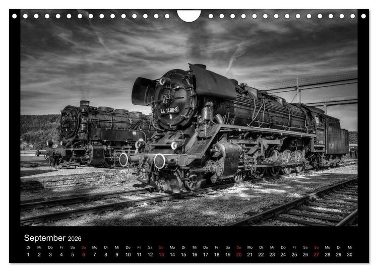 Produktbild: Dampflokomotiven (Wandkalender 2026 DIN A4 quer), CALVENDO Monatskalender