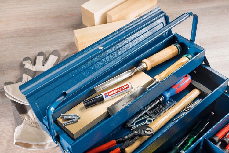 Produktbild: edding Permanentmarker 500 blau 2-7mm Blister