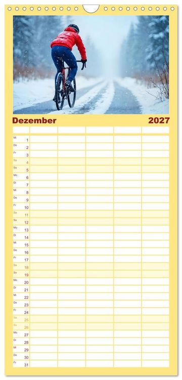 Produktbild: Familienplaner 2027 - Kilometerkiller - Rennrad-Power im Jahresverlauf mit 5 Spalten (Wandkalender, 21 x 45 cm) CALVENDO