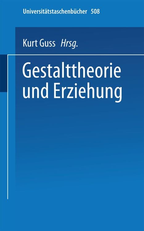 Produktbild: Gestalttheorie und Erziehung