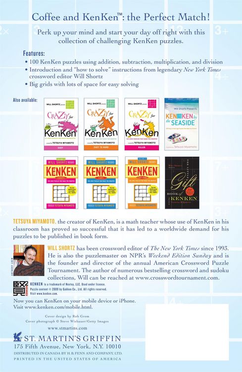 Produktbild: Will Shortz Presents Kenken for Your Coffee Break