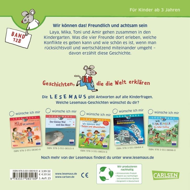 Produktbild: LESEMAUS 128: Wir k&ouml;nnen das! Freundlich und achtsam sein
