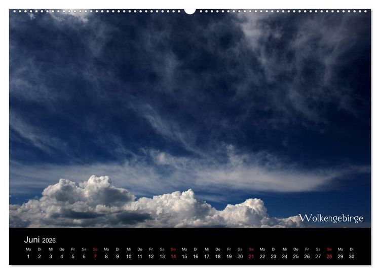 Produktbild: Wolken-Kunstwerke (Wandkalender 2026 DIN A2 quer), CALVENDO Monatskalender