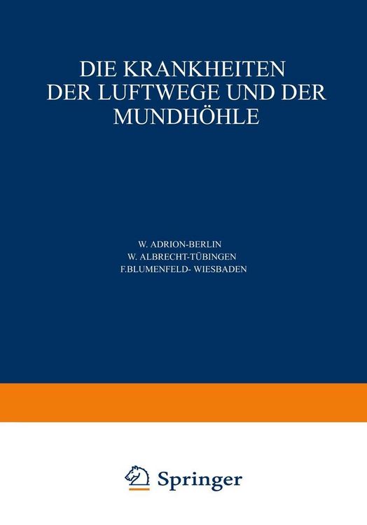 Produktbild: Die Krankheiten der Luftwege und der Mundh&ouml;hle