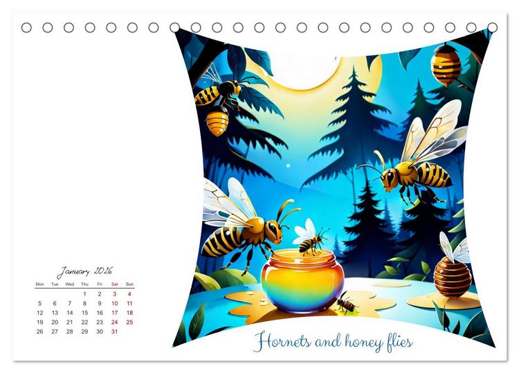 Produktbild: The magical world of fables (Desk Calendar 2026 DIN A5 landscape), CALVENDO 12 Month DeskCalendar
