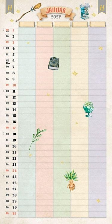 Produktbild: Der gro&szlig;e inoffizielle Familienplaner f&uuml;r Potterheads Kalender 2027