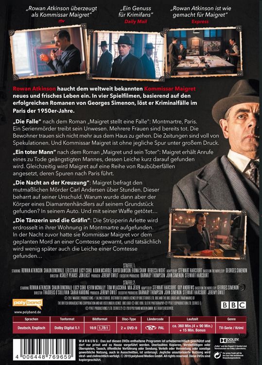Produktbild: Kommissar Maigret - Die komplette Serie [2 DVDs]