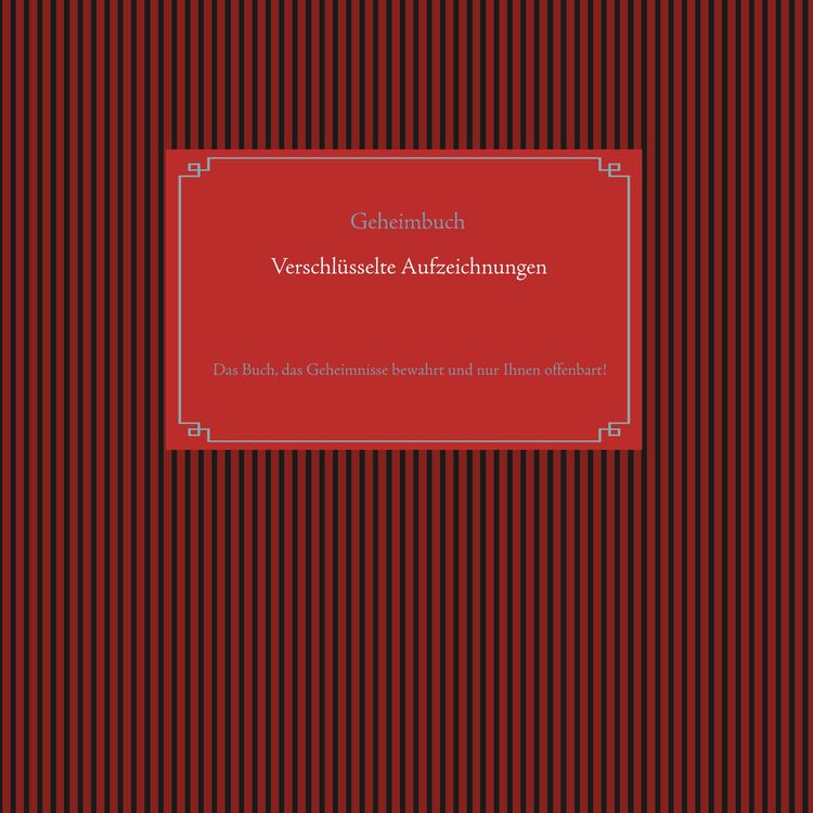 Produktbild: Selbstverschlüsselndes Geheimbuch zum Ausfüllen / Tagebuch / Notizen und Pläne / Familiengeschichte / Ahnenforschung