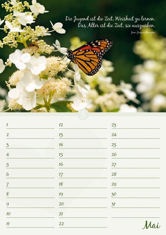 Produktbild: Geburtstagskalender Auszeit f&uuml;r die Seele - immerw&auml;hrend - (21 x 30)