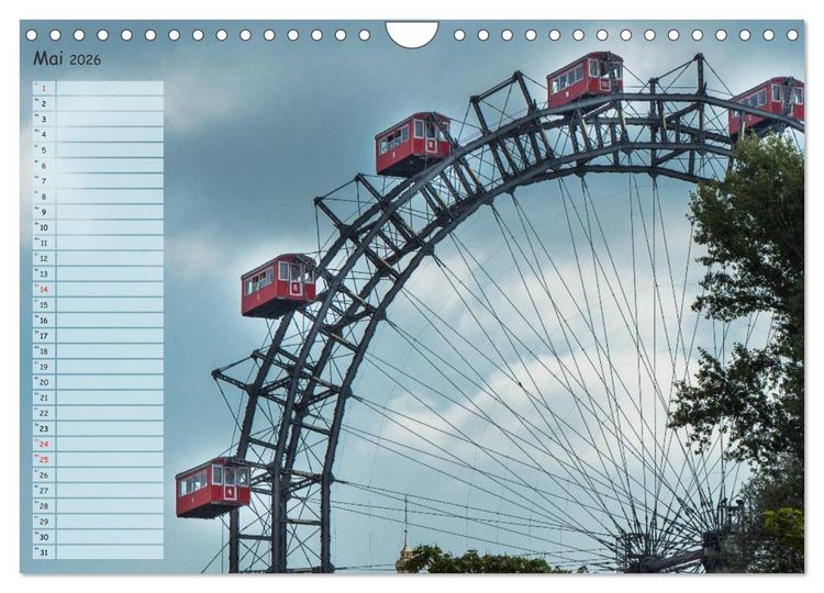 Produktbild: Wien f&uuml;r Liebhaber und Interessierte (Wandkalender 2026 DIN A4 quer), CALVENDO Monatskalender