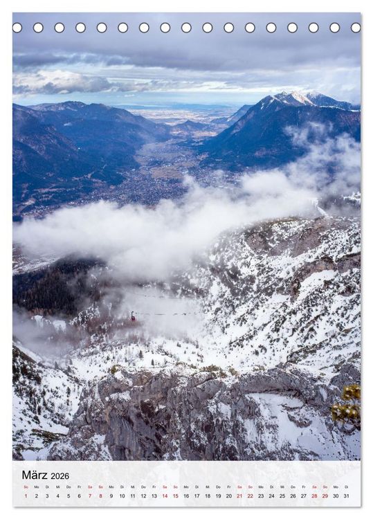 Produktbild: Garmisch-Partenkirchen und die faszinierende Bergwelt der Alpen (Tischkalender 2026 DIN A5 hoch), CALVENDO Monatskalender