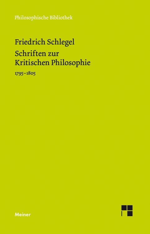 Bild vom Artikel Schriften zur Kritischen Philosophie vom Autor Friedrich Schlegel