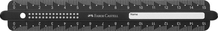 Produktbild: Faber-Castell Lineal 15 cm Dots bruchsicher