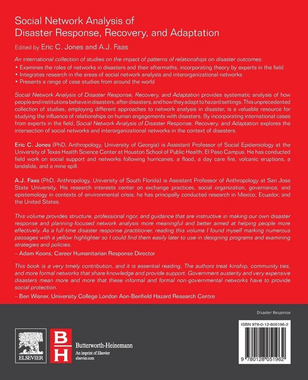 Produktbild: Social Network Analysis of Disaster Response, Recovery, and Adaptation