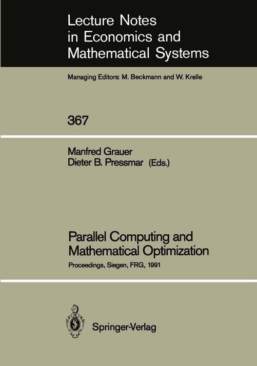 Produktbild: Parallel Computing and Mathematical Optimization
