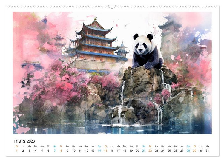 Produktbild: &Eacute;difices c&eacute;l&egrave;bres, autour du monde (Calendrier mural 2026 DIN A2 vertical) calendrier de bureau