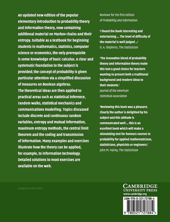 Produktbild: Probability and Information