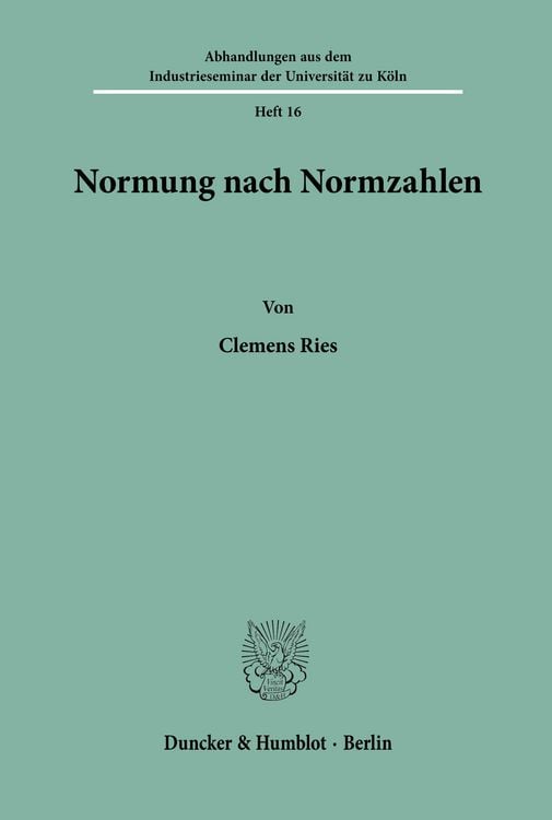 Produktbild: Normung nach Normzahlen.