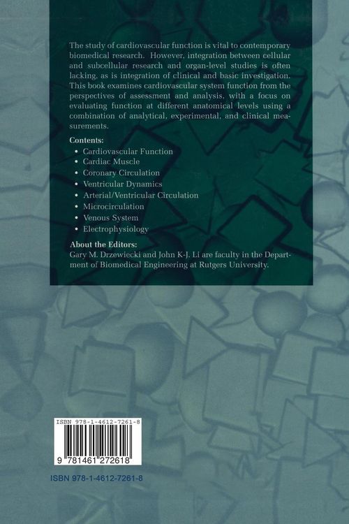 Produktbild: Analysis and Assessment of Cardiovascular Function