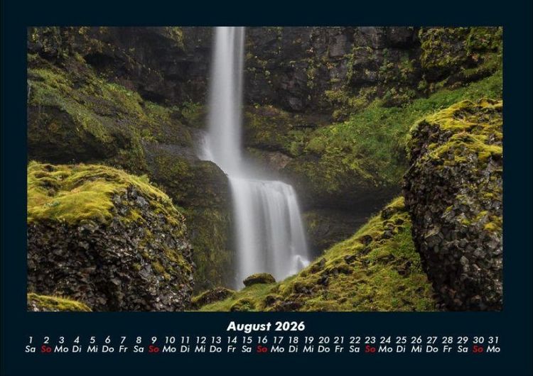 Produktbild: Wasserf&auml;lle 2026 Fotokalender DIN A4