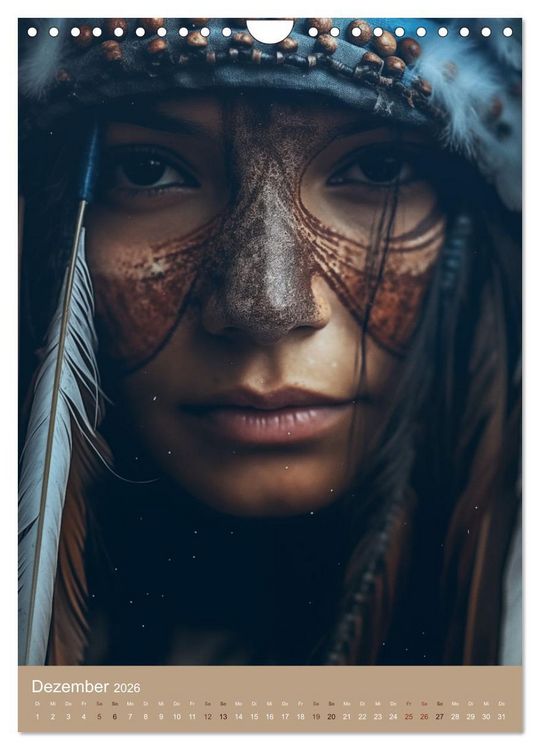 Produktbild: Schamanische Seelen: Mystische Indianerportraits (Wandkalender 2026 DIN A4 hoch), CALVENDO Monatskalender