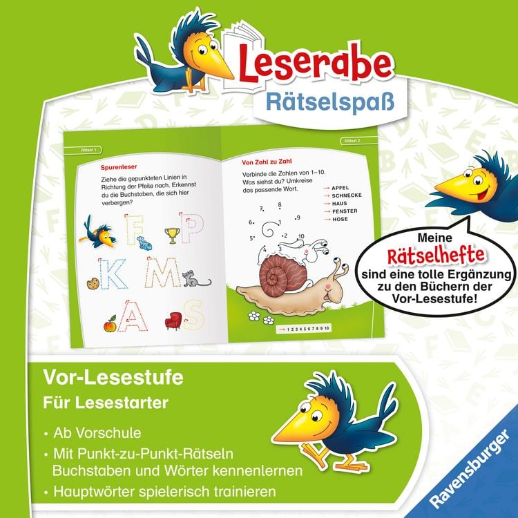Produktbild: Leserabe R&auml;tselspa&szlig; - Punkt-zu-Punkt-R&auml;tsel f&uuml;r Lesestarter (Vor-Lesestufe)