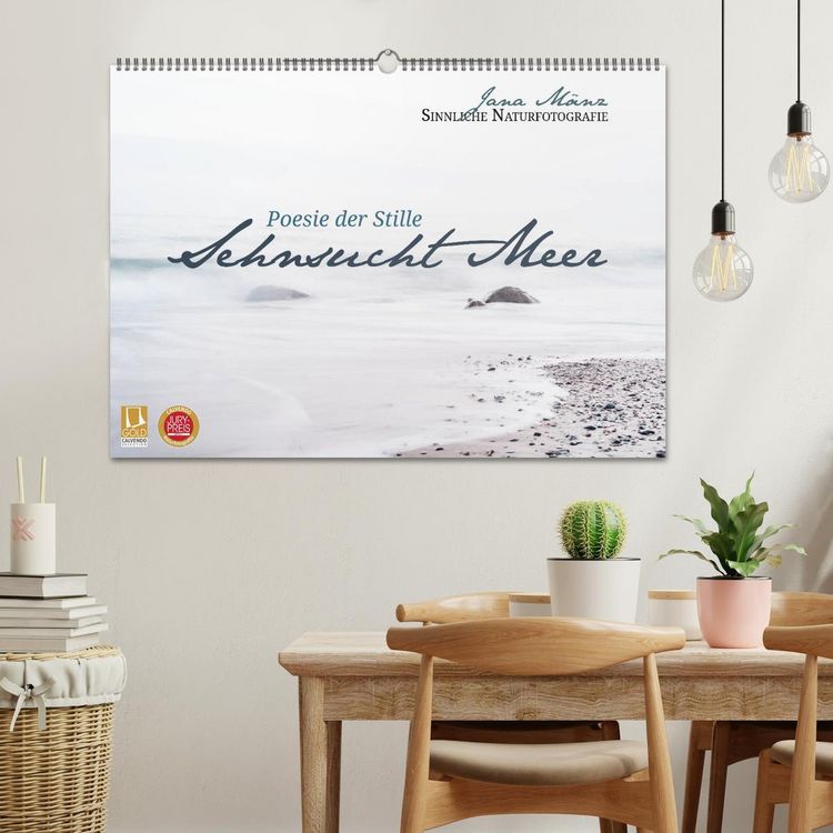 Produktbild: Sehnsucht Meer - Poesie der Stille (Wandkalender 2026 DIN A2 quer), CALVENDO Monatskalender