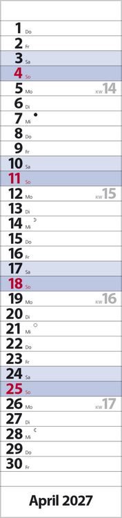 Produktbild: Streifenplaner Compact Blau 2027