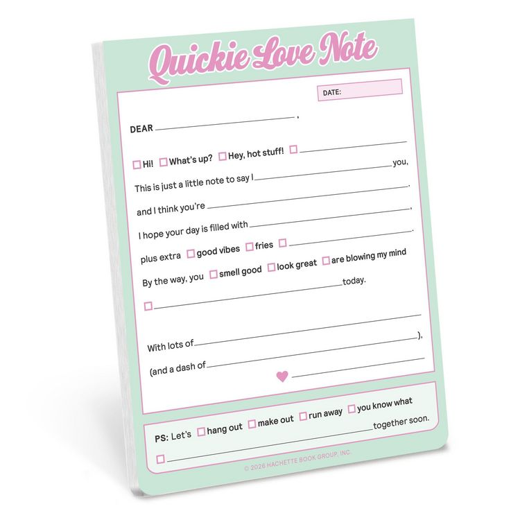 Produktbild: Quickie Love Note: Nifty Notes