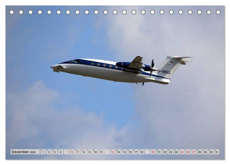 Produktbild: Flugzeuge - Starts und Landeanfl&uuml;ge (Tischkalender 2026 DIN A5 quer), CALVENDO Monatskalender
