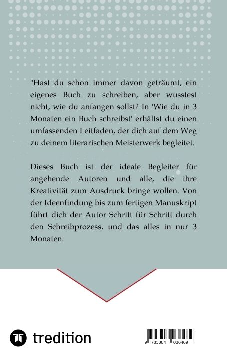 Produktbild: Wie du in 3 Monaten ein Buch schreibst